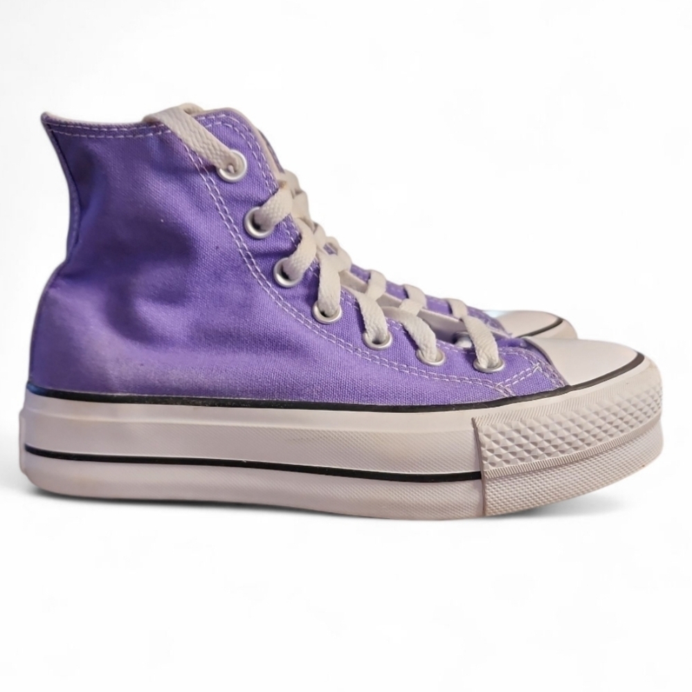 Converse Chuck Taylor All Star Lift Platform Shoes Womens Size 6 Purple Canvas